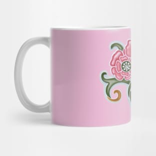 Floral Tile Art Nouveau Mug